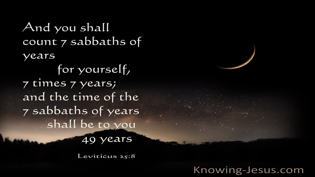 Leviticus 25:8 You Are Also To Count Off Seven Sabbaths Of Years For Yourself (beige)